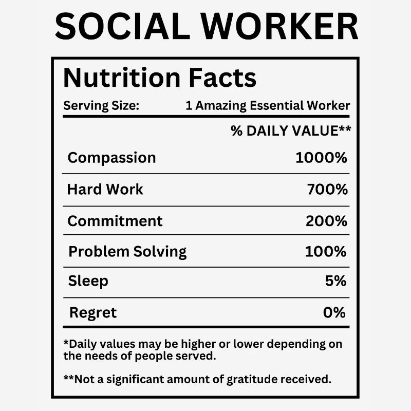 Social Worker Case School Work Appreciation Funny 