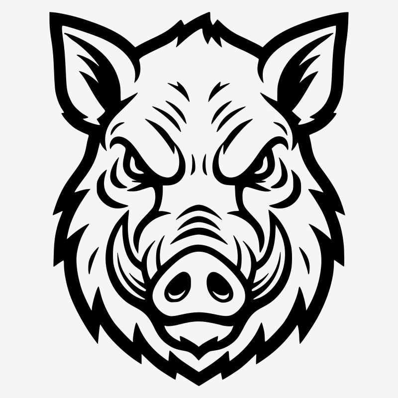 Wild Boar Head Boar Aggressive Vector