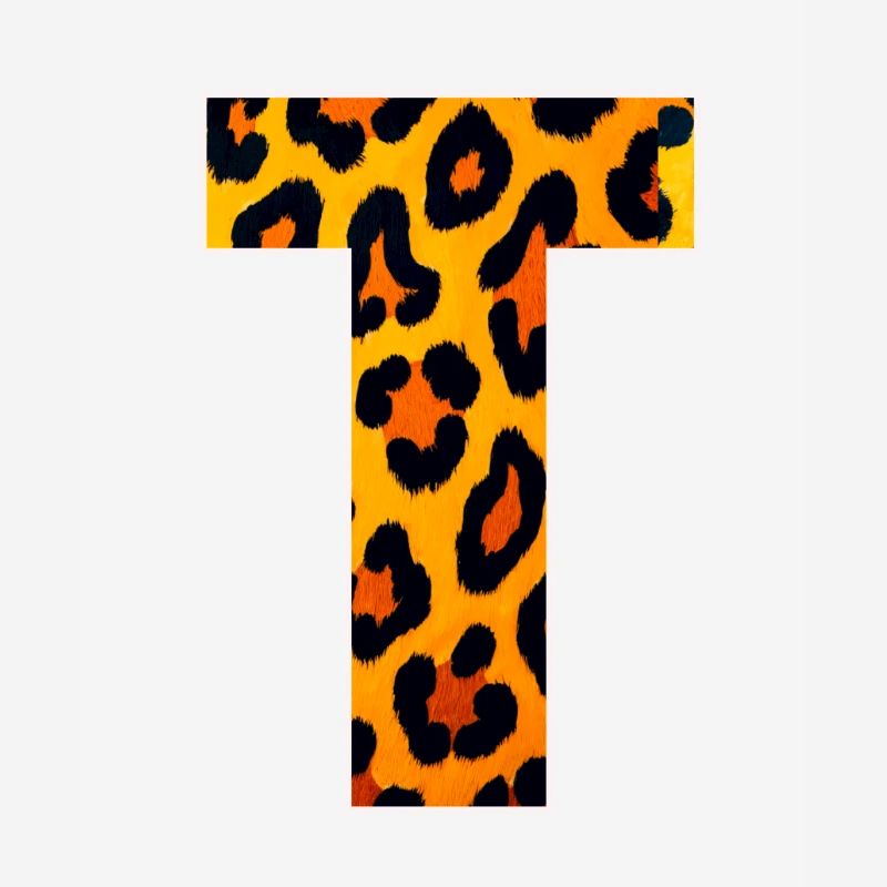 Leopard_Buchstabenmuster_ _T
