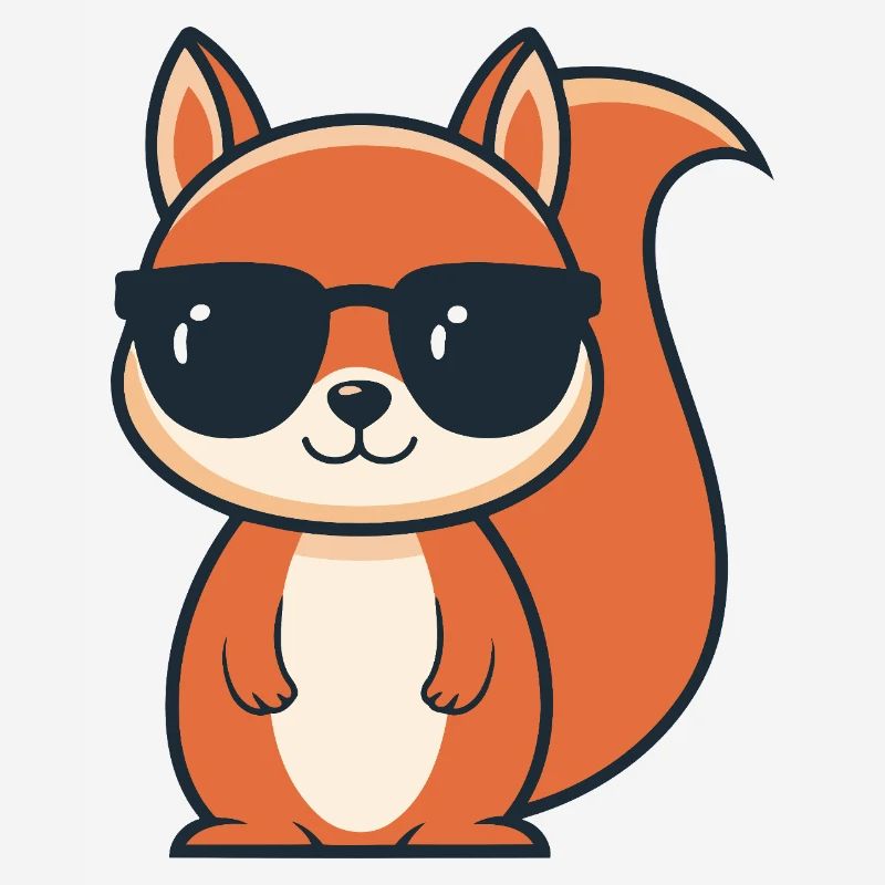 Schicke Eichhörnchen-Schwarze Brille