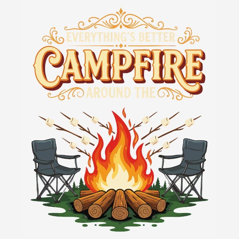 Campfire Marshmallow Everything Better Camping