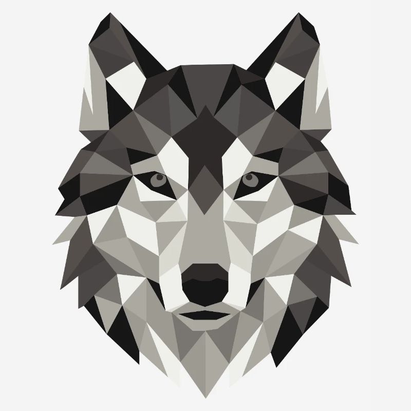 Wolf Head Lowpoly Geometry
