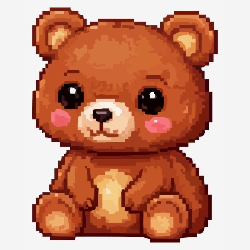 Teddy Bear Pixel Comic