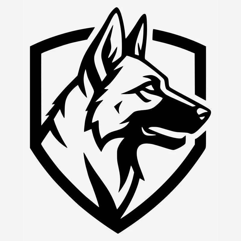 Schäferhund Wappen Schild Security