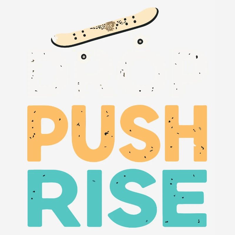 Drop Push Rise Skateboard Rétro
