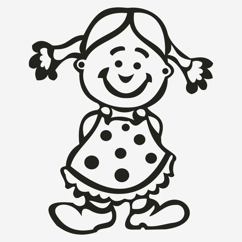 Fille joyeuse avec une robe à pois