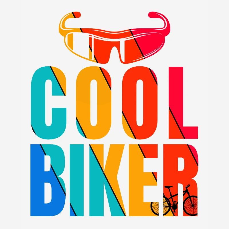Graphique coloré de style vélo