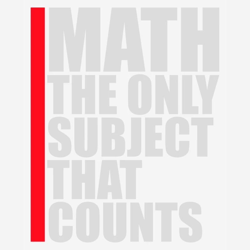 Math The Only Subject That Counts Nerd Mathe Logo