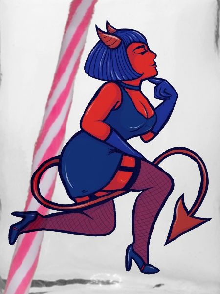 Crimson Devil Pinup