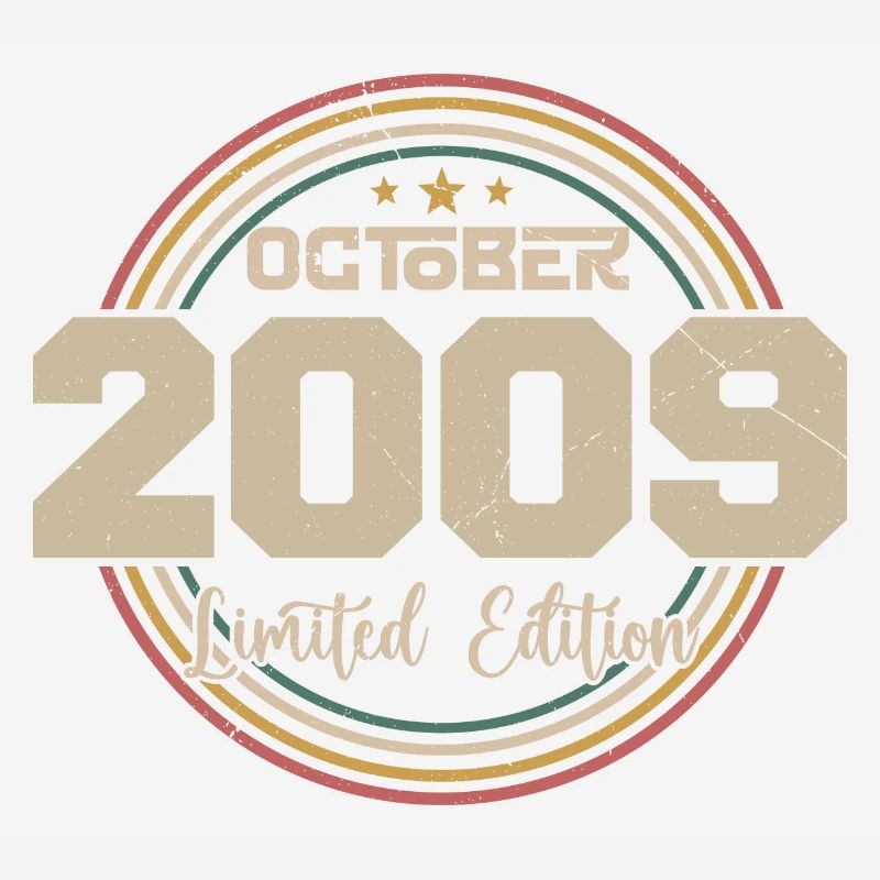 Born in October 2009 Retro Birthday October 2009