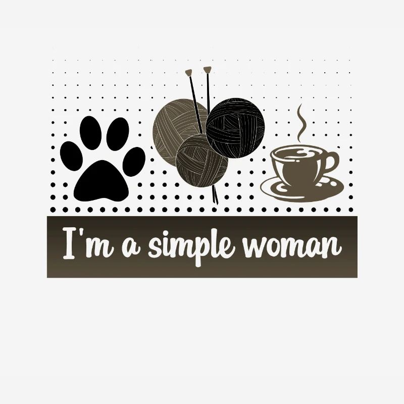 Strickerin Geschenk Ich bin eine einfache Frau Geschenk Hund Katze