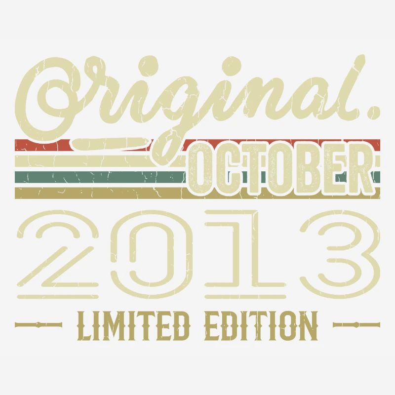 Born in October 2013 Retro Birthday October 2013