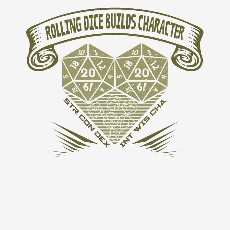 Rolling Dice Builds Character - D20 Tabletop RPG