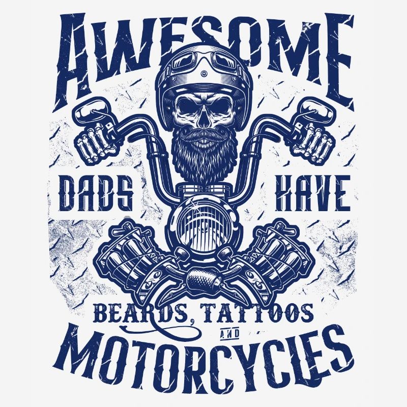 Biker Dads Have Tattoos Beards Ride Motorcycles