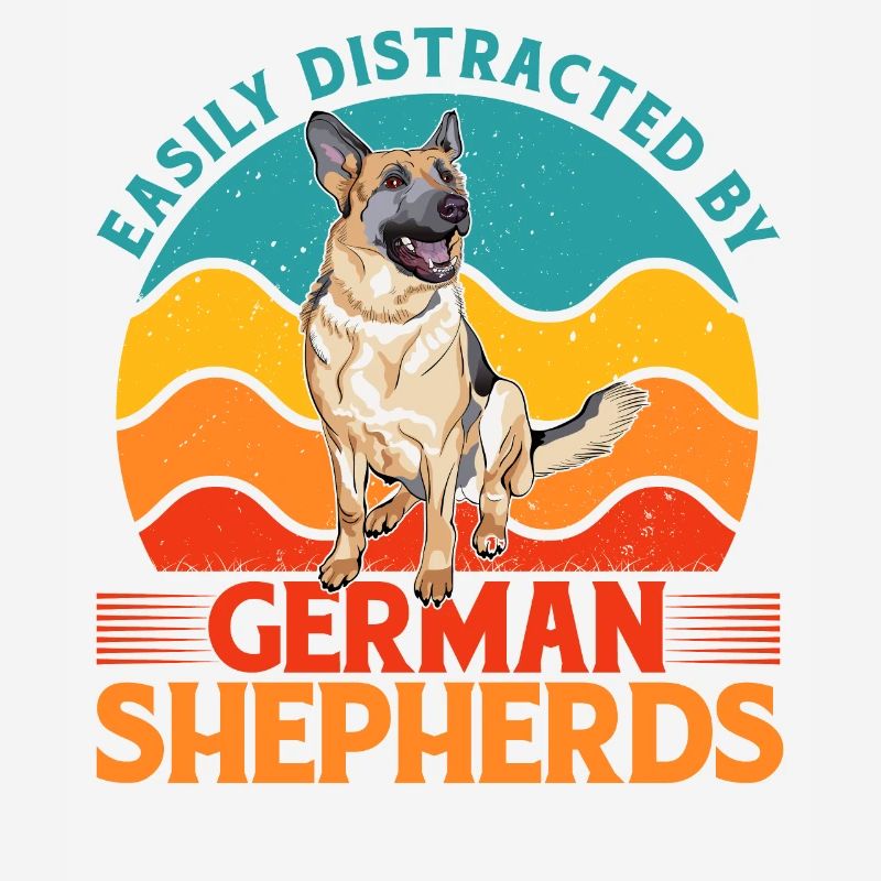 Easily distracted by German Shepherds