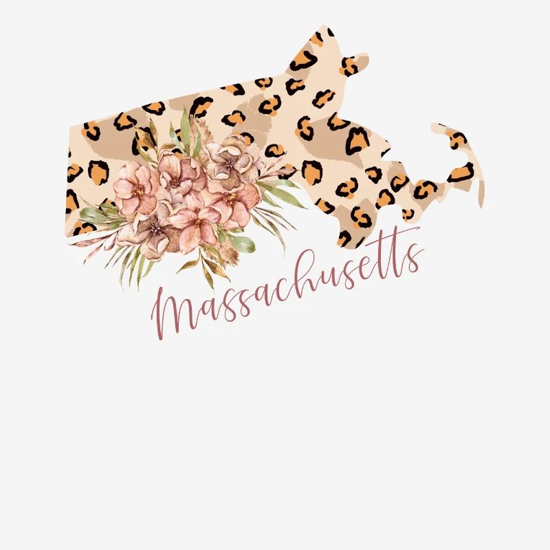 Massachusetts Leopard-pattern Map
