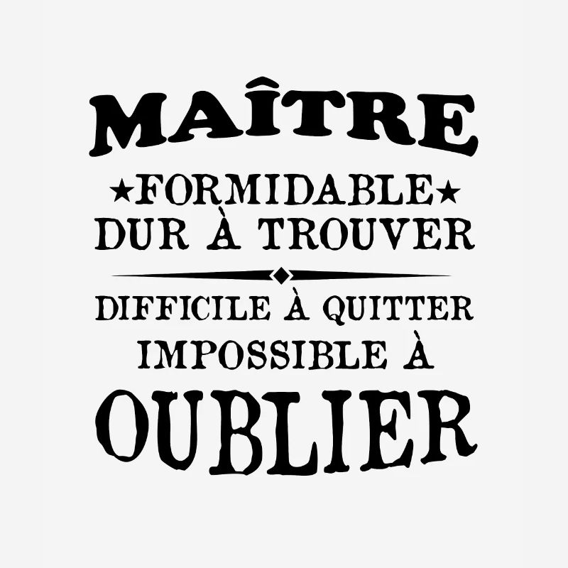 Maître formidable idée cadeau maître d'école