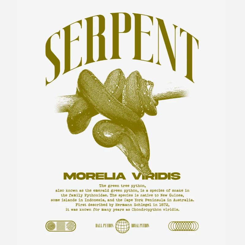 Green Tree Python Modern Reptile Keeper Streetwear