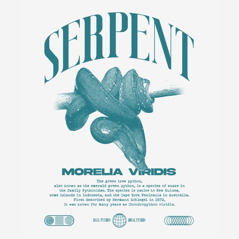 Green Tree Python Modern Reptile Keeper Streetwear