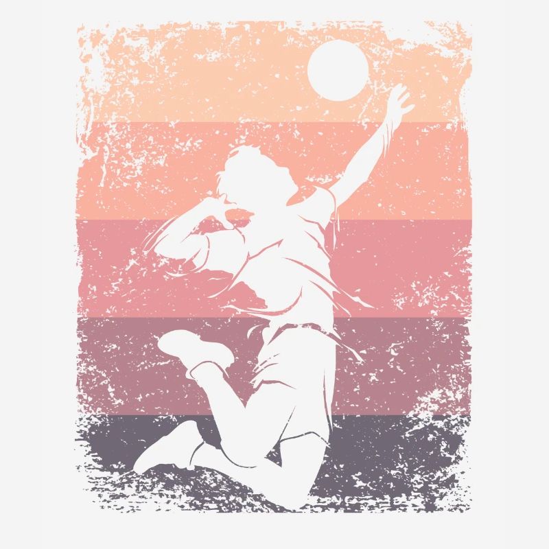 Volleyball Player Retro Beach Volleyball