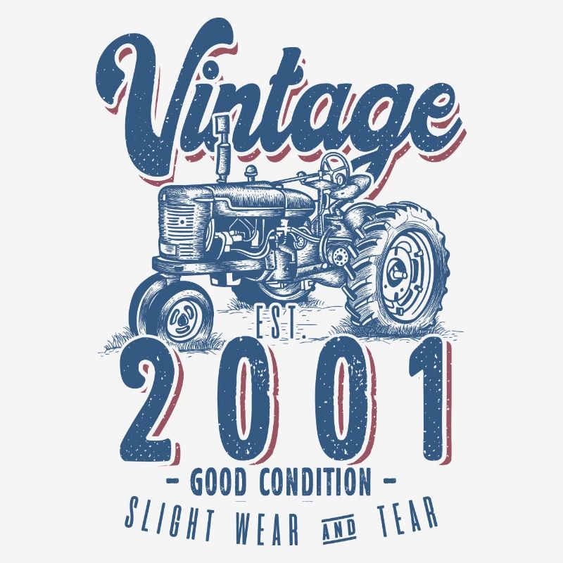 Oldtimer Traktor Bauer Geburtstag Jahrgang 2001