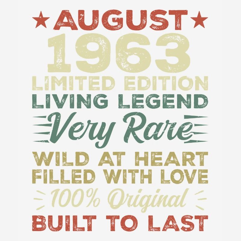 August 1963 - Gift idea for August 1963 - 1963