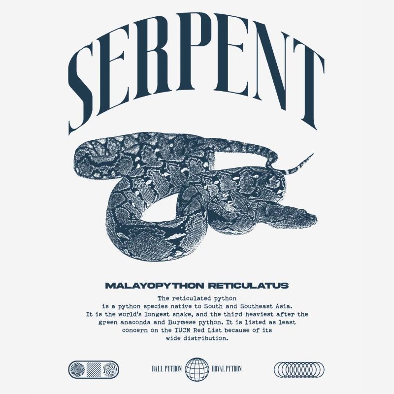 Gardien de reptiles python réticulé Streetwear