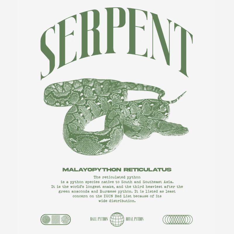 Reticulated Python Reptile Keeper Streetwear