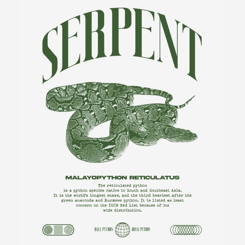 Gardien de reptiles python réticulé Streetwear