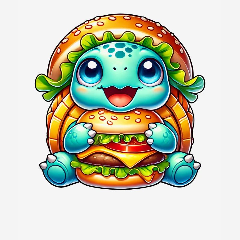 Cute Turtle Hamburger Whimsical Hat