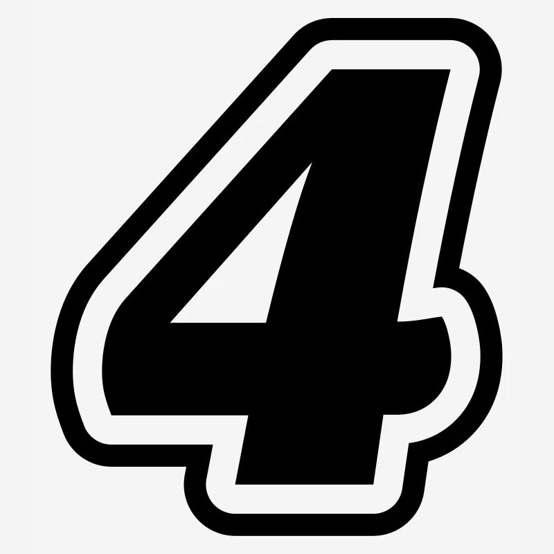 4 Zahl symbol
