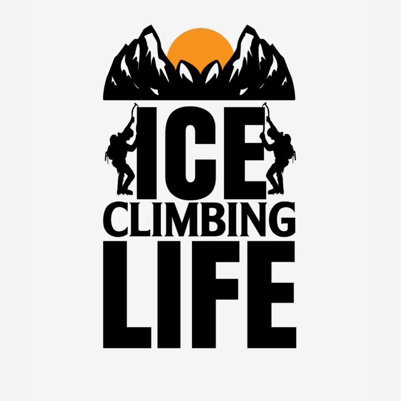 Eiskletterer Eisklettern Sportler Eis Klettern