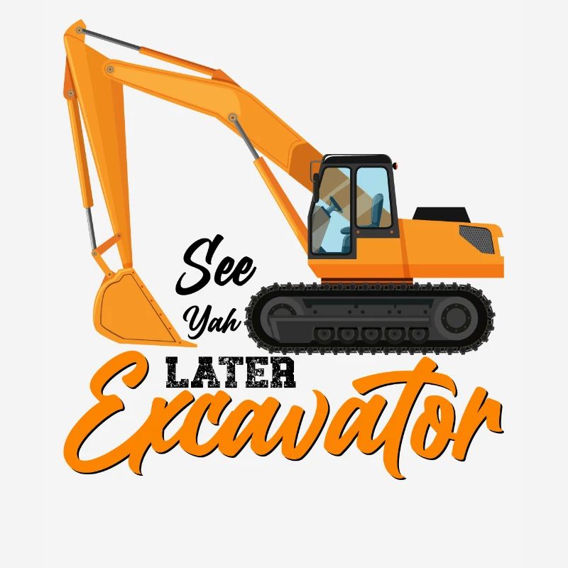 Excavator Driver Excavator Driving License Retro Excavator