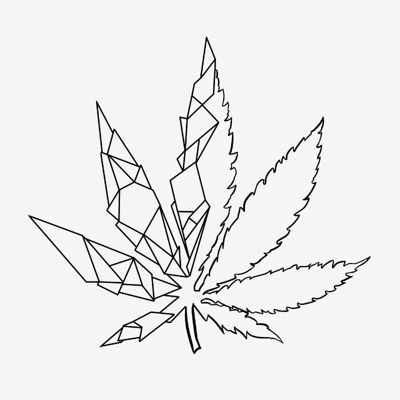 Stylized cannabis leaf