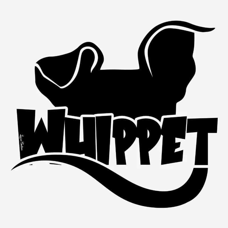 Whippet Silhouette - Black