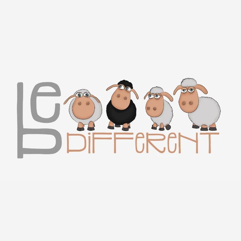 Kleine Be different Schafe - Einzigartig & anders