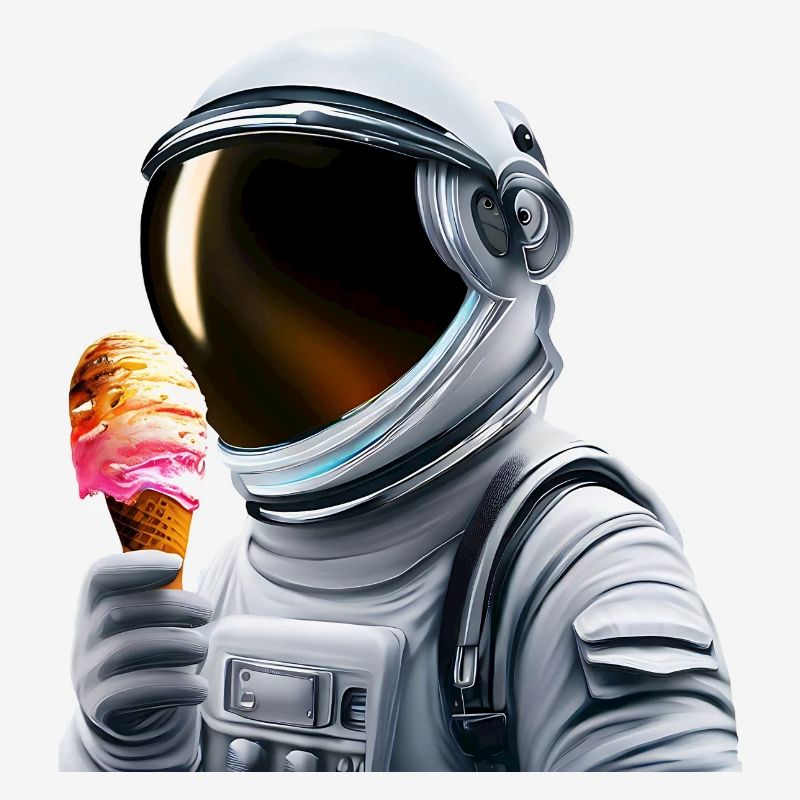 Waffel Eis Astronaut