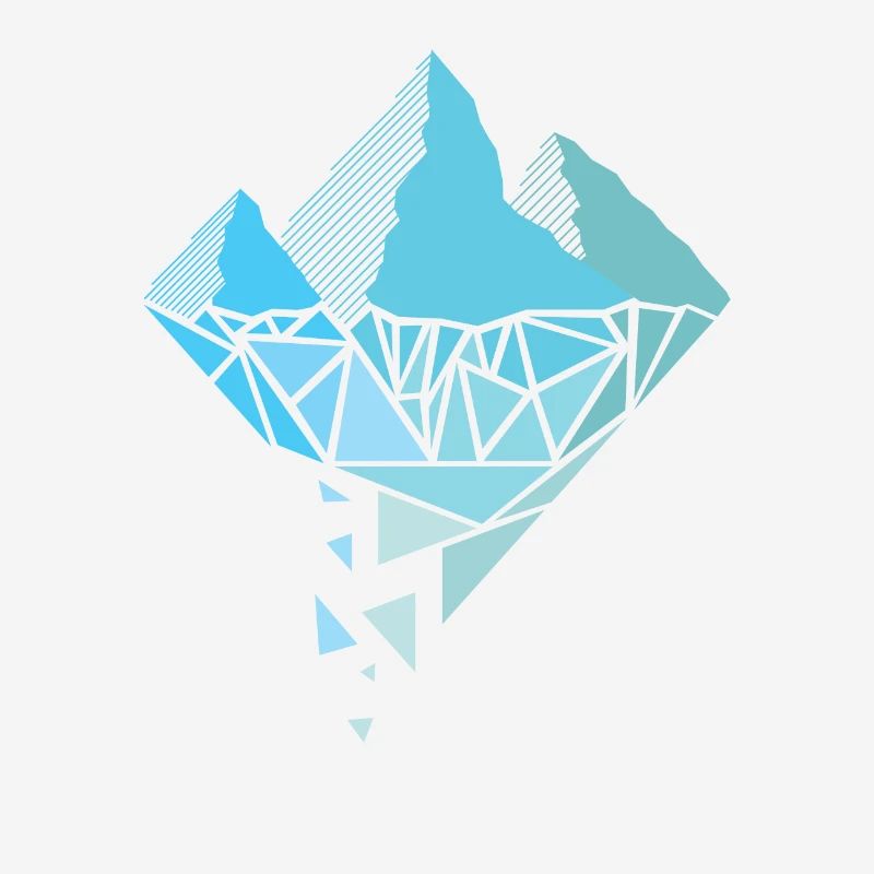 Polygon Art Poly Mountains Triangle Style Randonnée
