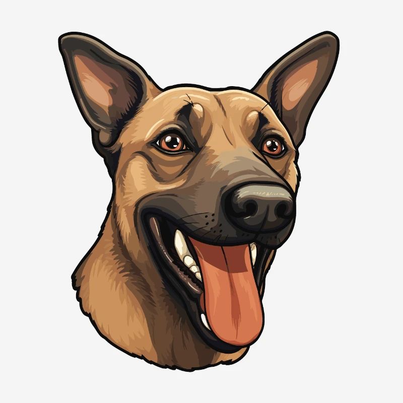 Malinois Dog Face Belgian Shepherd
