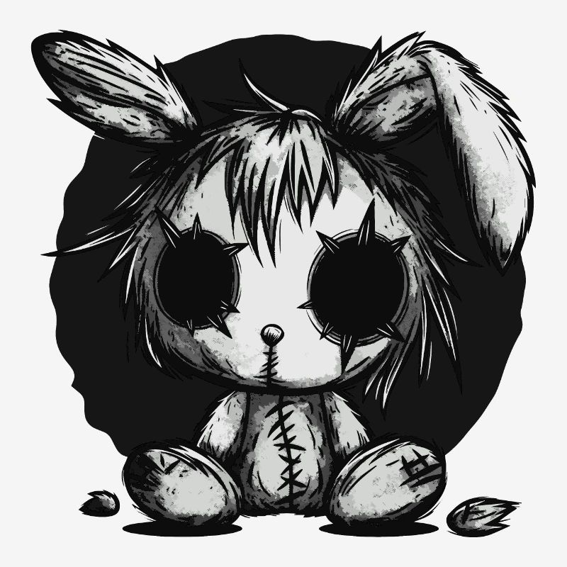 Mignon lapin effrayant