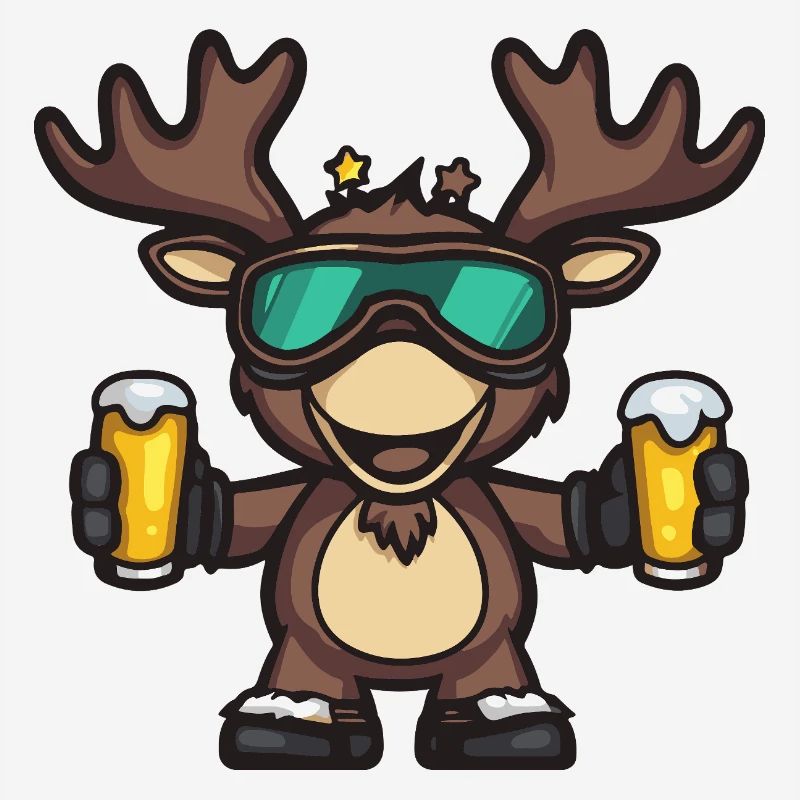 Moose Après Ski Beer Comic
