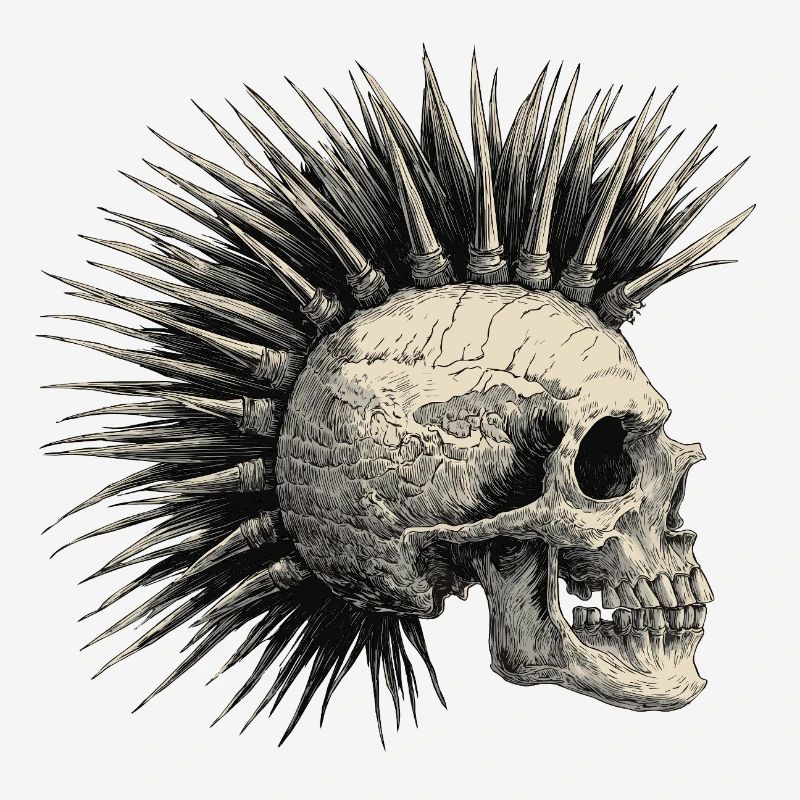 Horror Punk Zombie Mohawk