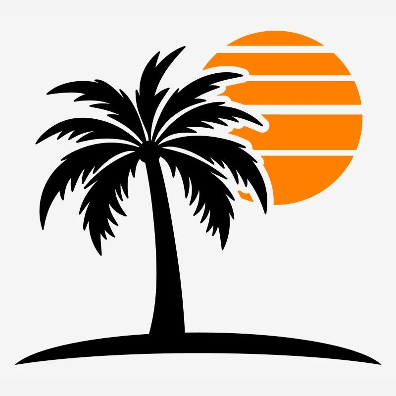 Palm Tree Sun Island