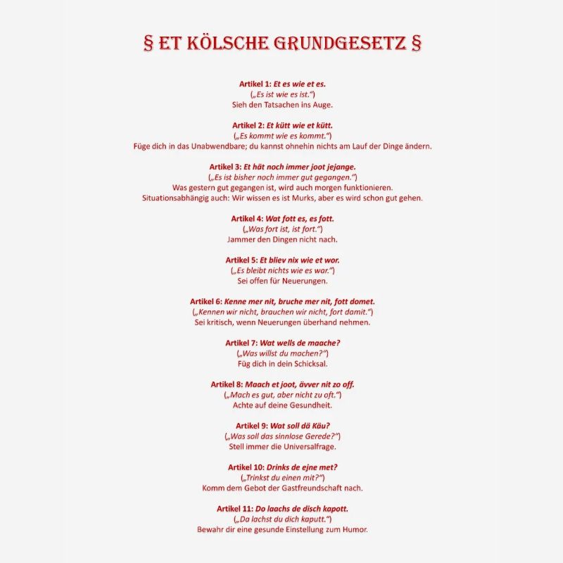 Et Kölsche Basic Law - Et Kölsche Basic Law