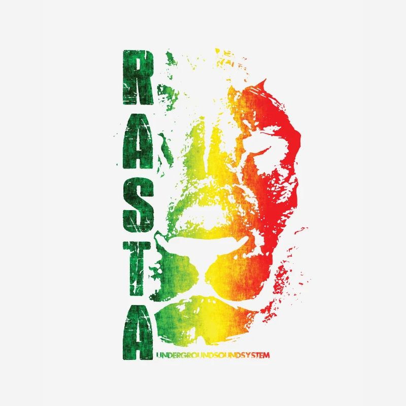 Rasta Löwe Regenbogen Stil