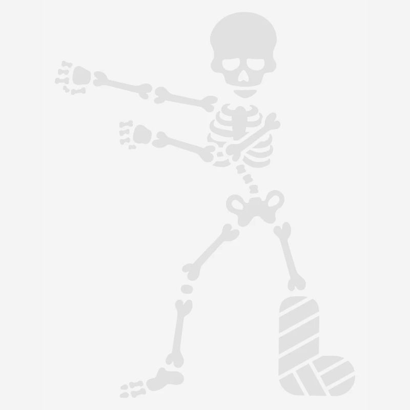 Broken leg plaster floss dance flossing skeleton