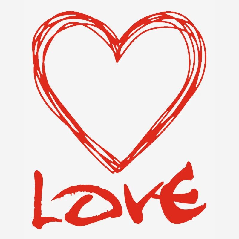 red graffiti heart