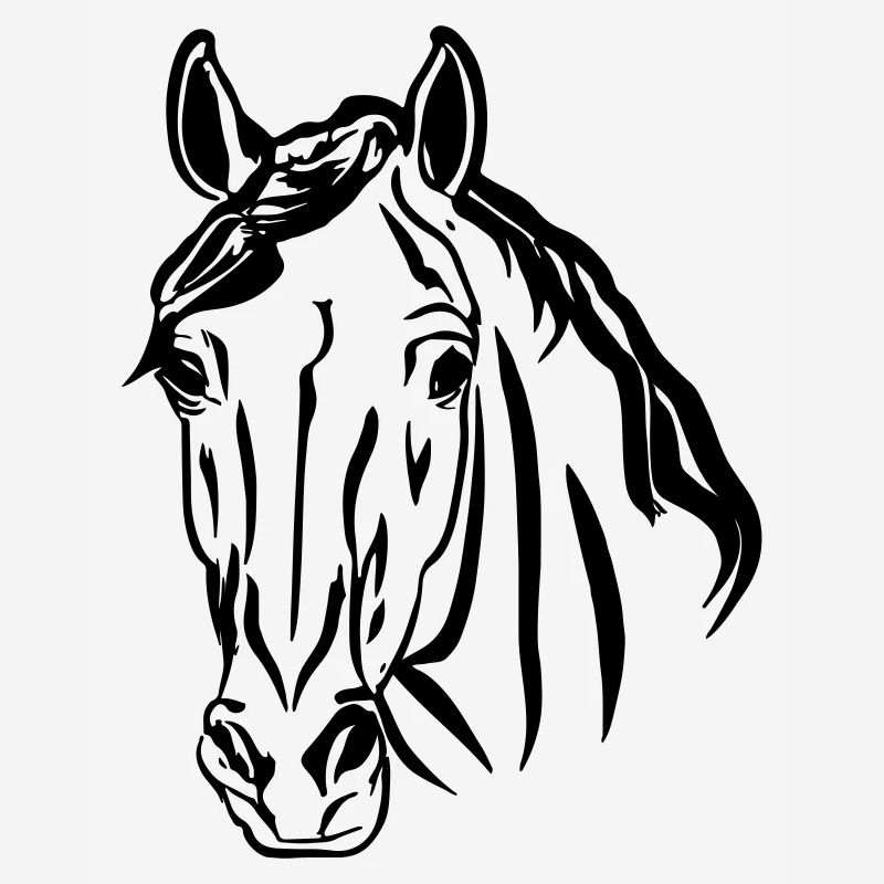 Pferd Illustration Line Art Geschenkidee