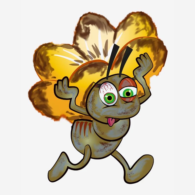 Zombie-Ameise mit einer Blume
