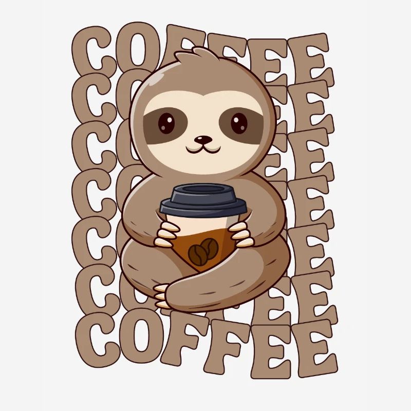 Sloth Coffee Cafe Sloth needs coffee